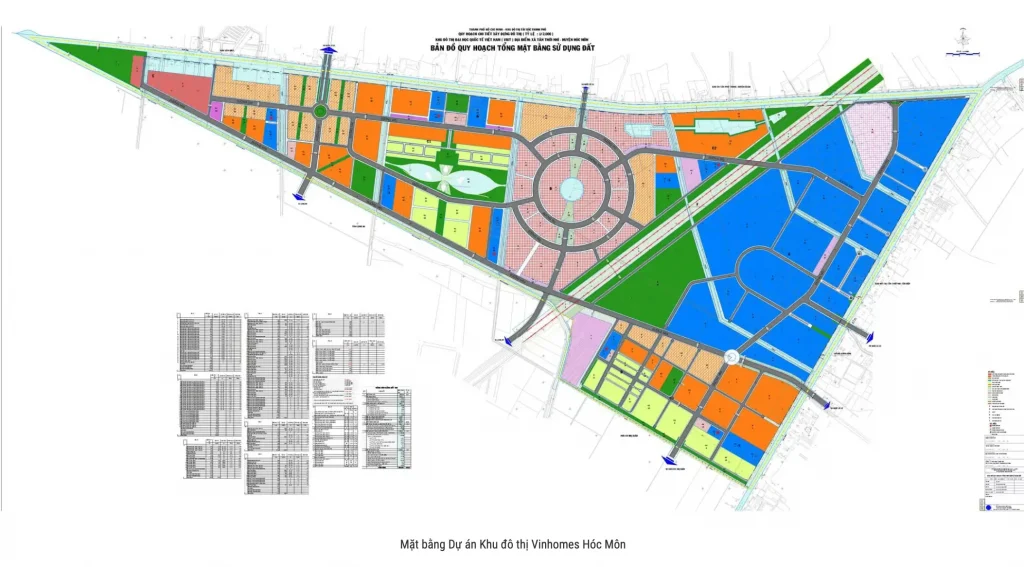 mặt bằng khu đô thị vinhomes hóc môn